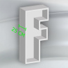 Porta Palloncini Lettera "F" in Polistirolo Balloon Box – Scenografie per Eventi e Feste,