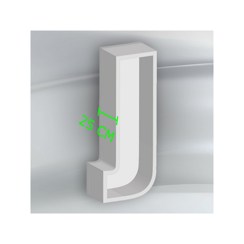 Porta Palloncini Lettera "J" in Polistirolo Balloon Box – Scenografie per Eventi e Feste,