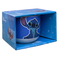 TAZZA LARGA JUMBO LILO & STITCH TAZZONE COLAZIONE IN CERAMICA CONFEZIONE REGALO