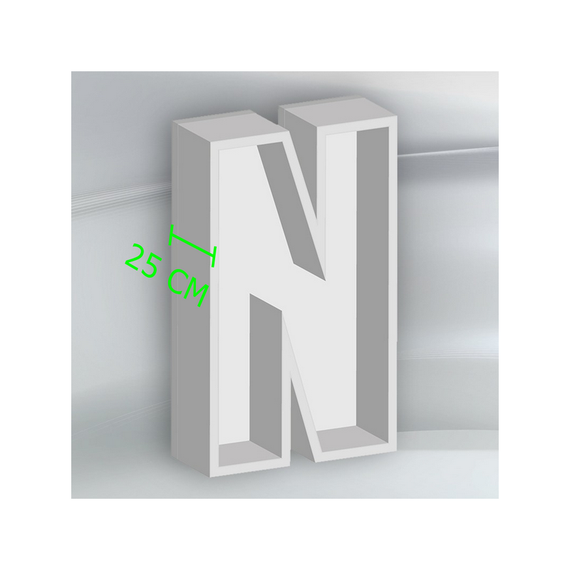 Porta Palloncini Lettera "N" in Polistirolo Balloon Box – Scenografie per Eventi e Feste,