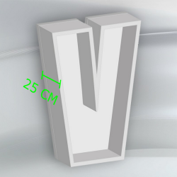 Porta Palloncini Lettera "V" in Polistirolo Balloon Box – Scenografie per Eventi e Feste,