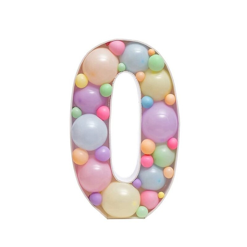 "Porta Palloncini Numero 0 Balloon Box: Il Dettaglio Perfetto per la Tua Festa di Compleanno!"