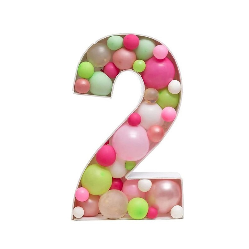 "Porta Palloncini Numero 2 Balloon Box: Il Dettaglio Perfetto per la Tua Festa di Compleanno!"
