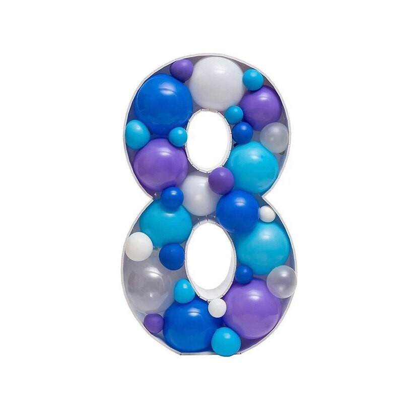 "Porta Palloncini Numero 8 Balloon Box: Il Dettaglio Perfetto per la Tua Festa di Compleanno!"