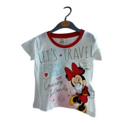 T-Shirt Minnie Disney Bambina 2 Anni Manica Corta Cotone Maglietta Estate Top Baby Girl