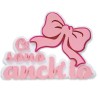 Scritta in Polistirolo “Ci Sono Anch’io” Rosa con Fiocco – Decorazione Nascita e Battesimo 45 cm