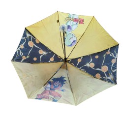 Ombrello Pieghevole Bambino Dragon Ball Z Antivento con Struttura Rinforzata Ombrello Portatile per Borsa, Zaino o Viaggio