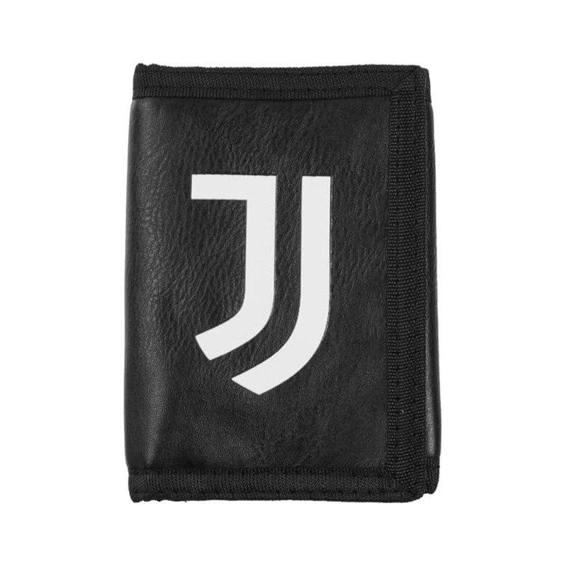 Portafoglio Juventus Ufficiale – Chiusura a Strappo, Tasca Portamonete e Scomparti per Carte – Design in Cordura
