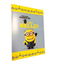 Minions Disney Maxi Rig.10MM Quaderno 100gr A4 rigatura -Soggetti Assortiti 10Pz