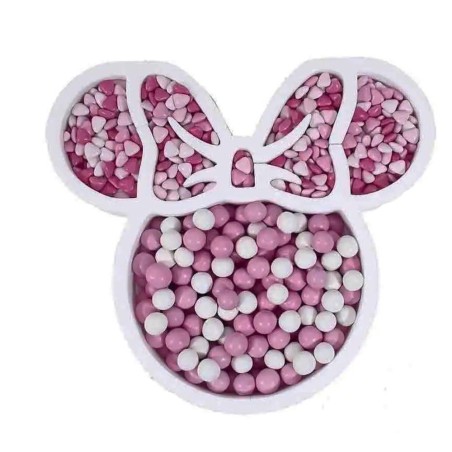 Contenitore Confetti Minnie in Polistirolo 30 cm – Centrotavola Scenografico per Confettata e Allestimenti Compleanno