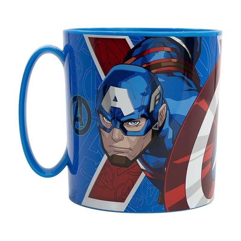 Tazza in Plastica Avengers Marvel 350ml - Microonde e Lavastoviglie, Ideale per Scuola e Tempo Libero