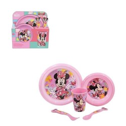 Set Pappa 5 Pezzi Minnie Disney – Piatto, Bicchiere, Posate BPA-Free in Confezione Regalo