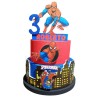 Torta di Compleanno Personalizzata Spiderman Marvel con Nome ed Età – Decorazione Festa Bambini in Polistirolo 3D con Topper