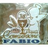 "Scritta Prima Comunione Angelo con Pane e Spiga Personalizzata - Colore Oro"