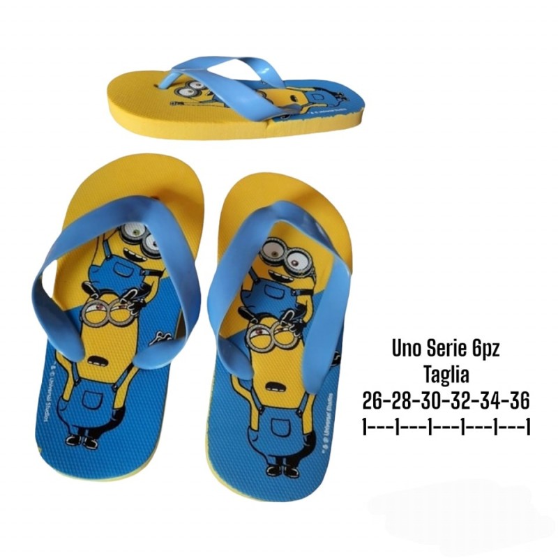 Infradito Minions – Ciabatte Mare e Piscina Bambino – Cattivissimo Me Flip Flop (26-36)