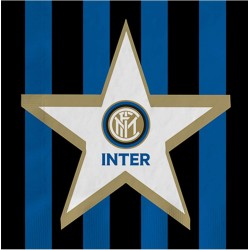 Tovaglioli di carta FC.INTER 33 x 33 cm Conf. 20pz - Feste Compleanno a Tema