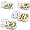 Contenitore Portaconfetti a Numero in Polistirolo – Decorazione Personalizzabile per Compleanni e Anniversari