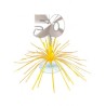 Centrotavola Fontana N. 50 Argento e Fili Dorati - Decorazione Compleanno 50 Anni