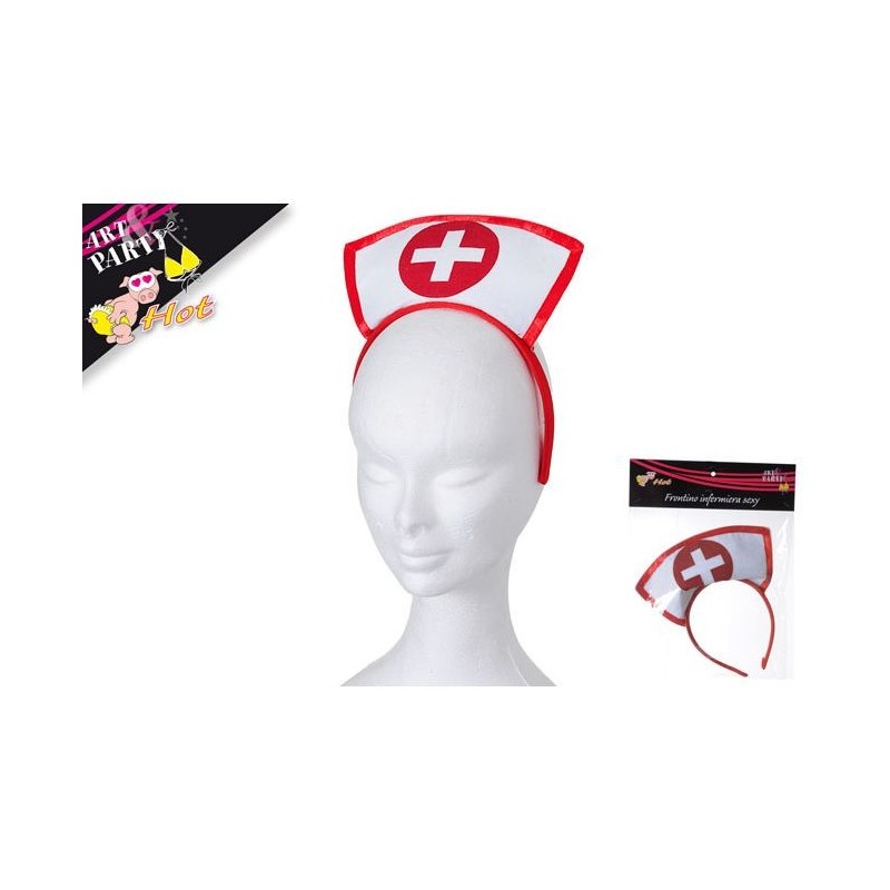 FRONTINO INFERMIERA CERCHIETTO ACCESSORI PER FESTE IN MASCHERA