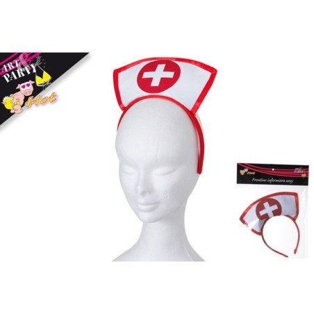 FRONTINO INFERMIERA CERCHIETTO ACCESSORI PER FESTE IN MASCHERA