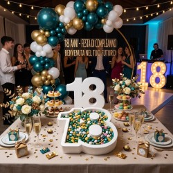 Contenitore Portaconfetti a Numero in Polistirolo – Decorazione Personalizzabile per Compleanni e Anniversari
