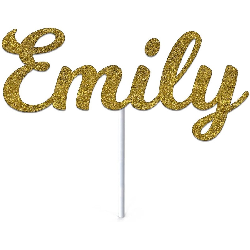 Cake Topper Compleanno in plexiglass specchiato - Silhouette Compleanno Nome Decorazione Torta