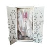 CALICE BICCHIERE PER COMPLEANNO ANNIVERSARIO 60° ROSA CON SCATOLA REGALO