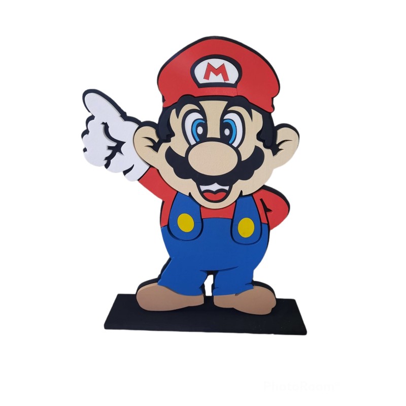 Sagoma MARIO BROS Personalizzata in polistirolo per compleanno - Nome e Numero 70CM