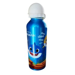 "Borraccia in Alluminio 500ml con Beccuccio - Design Baby Shark | Ideale per Scuola, Sport e Tempo Libero"