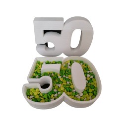 Contenitore Portaconfetti a Numero in Polistirolo – Decorazione Personalizzabile per Compleanni e Anniversari