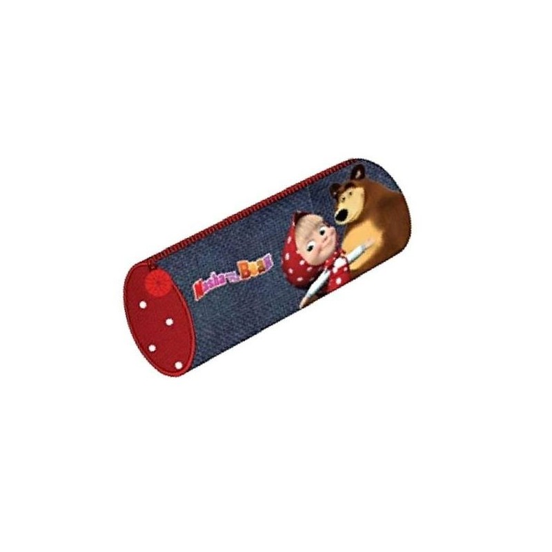 MASHA E ORSO ASTUCCIO TOMBOLINO SCUOLA DISNEY PORTACOLORI CILINDRO BAMBINA 22X8X8