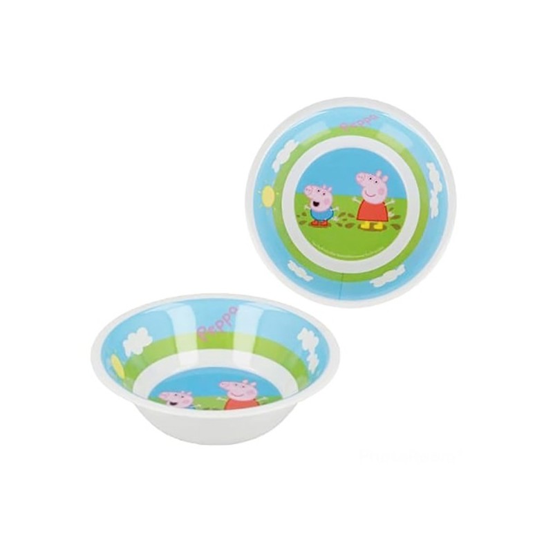 PIATTO IN PLASTICA FONDO CIOTOLA PEPPA PIG 14 x 14 x 4 cm