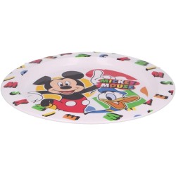 Piatto Piano Mickey Mouse Disney in Plastica – Adatto al Microonde, Ø 22 cm