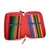 Astuccio Triplo Hot Wheels con 44 Pezzi – 3 Zip – Completo con Pennarelli Giotto e Pastelli Colorati – Set Scuola Bambini