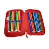 Astuccio Triplo Hot Wheels con 44 Pezzi – 3 Zip – Completo con Pennarelli Giotto e Pastelli Colorati – Set Scuola Bambini