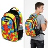 Zaino Scuola Americano "Mattoncini" – 3 Scomparti, Resistente e Ergonomico (31x42x20 cm)