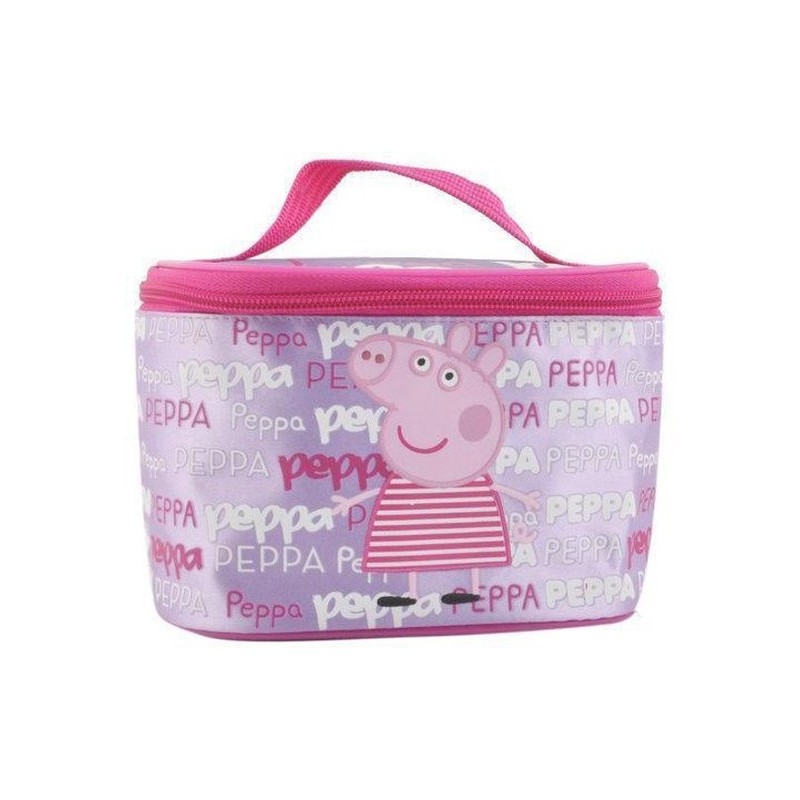 Borsa Da Viaggio Cosmetici Make da viaggio con fiori di Peppa Pig Rosa Bambina 20x11 cm