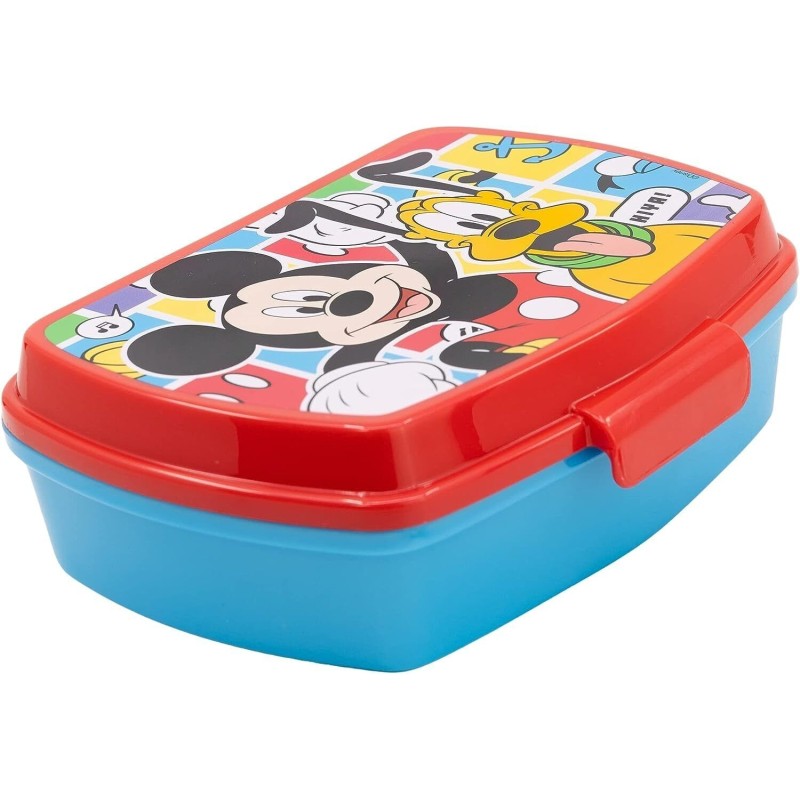 Portapranzo Mickey Disney – Contenitore Porta Merenda 17x14x6 cm per Scuola e Tempo Libero