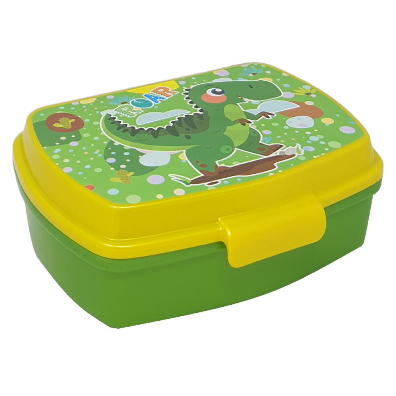 Portapranzo Contenitore Dinosauro - Porta Merenda 17x14x6 cm per Scuola e Tempo Libero