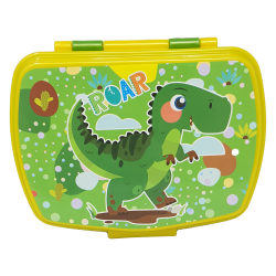 Portapranzo Contenitore Dinosauro - Porta Merenda 17x14x6 cm per Scuola e Tempo Libero