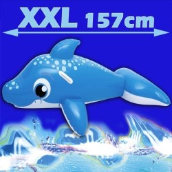 Delfino cavalcabile bambino piscina gonfiabile giocattolo mare 157cm