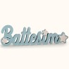 SCRITTA CENTROTAVOLA IL MIO BATTESIMO CON STELLE IN POLISTIROLO cm 50