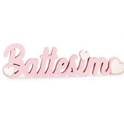 SCRITTA CENTROTAVOLA IL MIO BATTESIMO CON STELLE IN POLISTIROLO cm 50