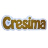 Centrotavola Scritta "La Mia Cresima" in Polistirolo – Oro Glitter – 30x10 cm
