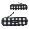 Astuccio Portapenne a Bustina Piatto Quadroni Bianco e Nero - 22x6 cm, Perfetto per Scuola e Ufficio