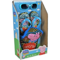 Set Mare 3 Pezzi George Pig – Cappellino Visiera, Infradito e Occhiali da Sole