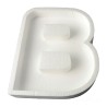 Portaconfetti Lettera B in Polistirolo - Vassoio Centro Tavola Colorato o Bianco - cm 40