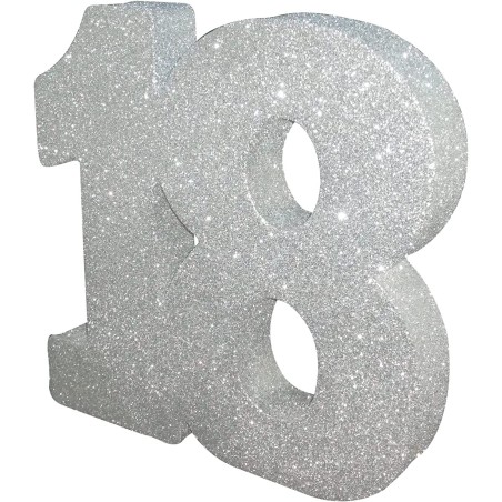 Decorazione da tavolo cm 40 numero polistirolo centrotavola compleanno diciotto anni anniversario