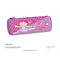 ASTUCCIO TOMBOLINO SCUOLA BALLET PORTACOLORI CILINDRO BAMBINA 22X8X8