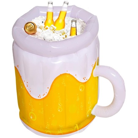 Portabibite Gonfiabile Sagomato Boccale di Birra feste party compleanno picnic